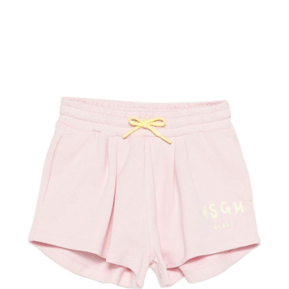 Shorts per bambina MSGM Kids rosa con coulisse - Rubino Kids