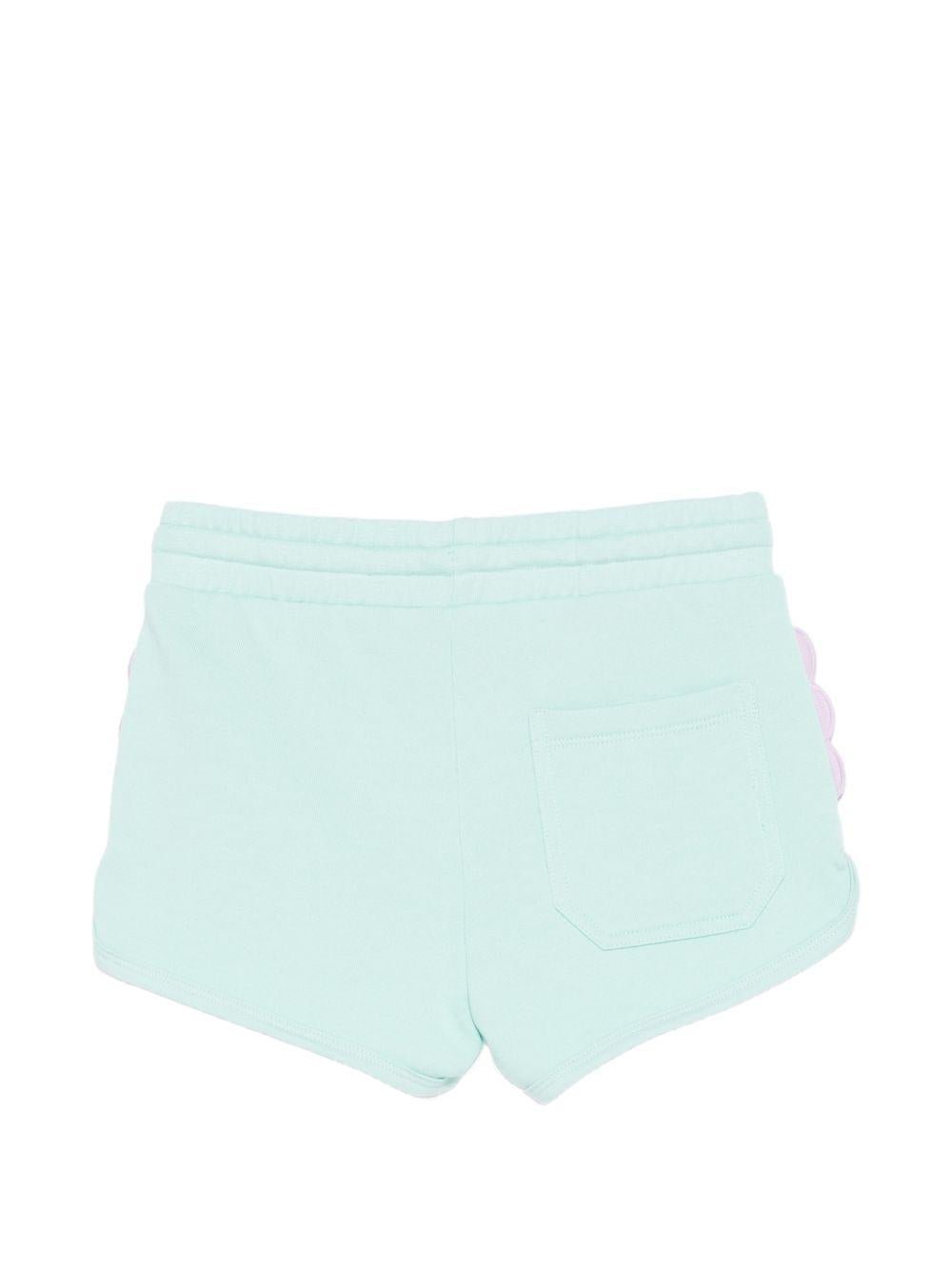 Shorts per bambina Stella McCartney Kids azzurri con stampa pesciolini - Rubino Kids