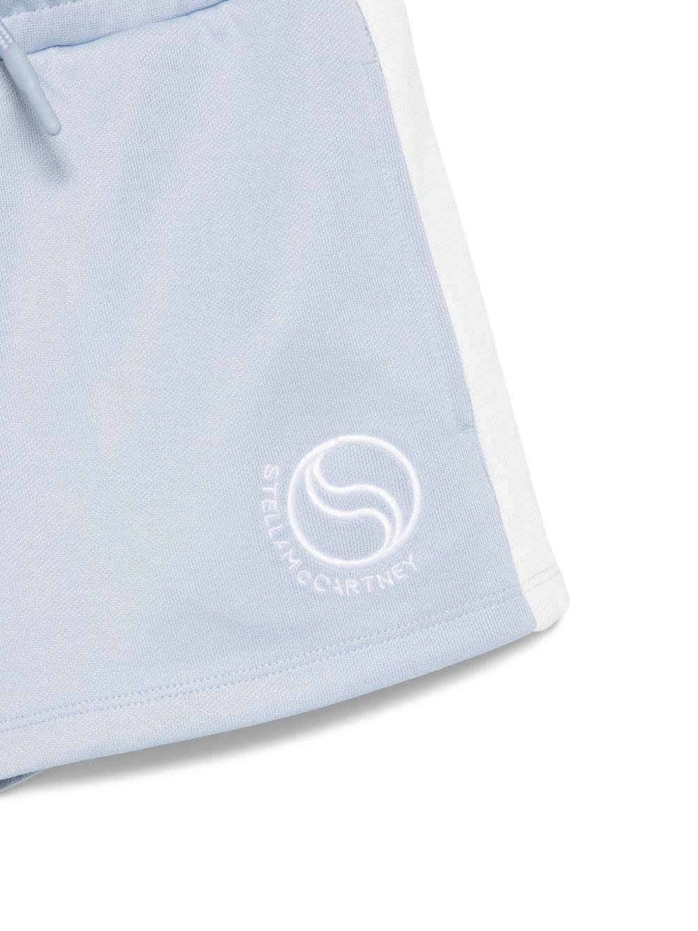 Shorts per bambina Stella McCartney Kids azzurro con elastico in vita - Rubino Kids