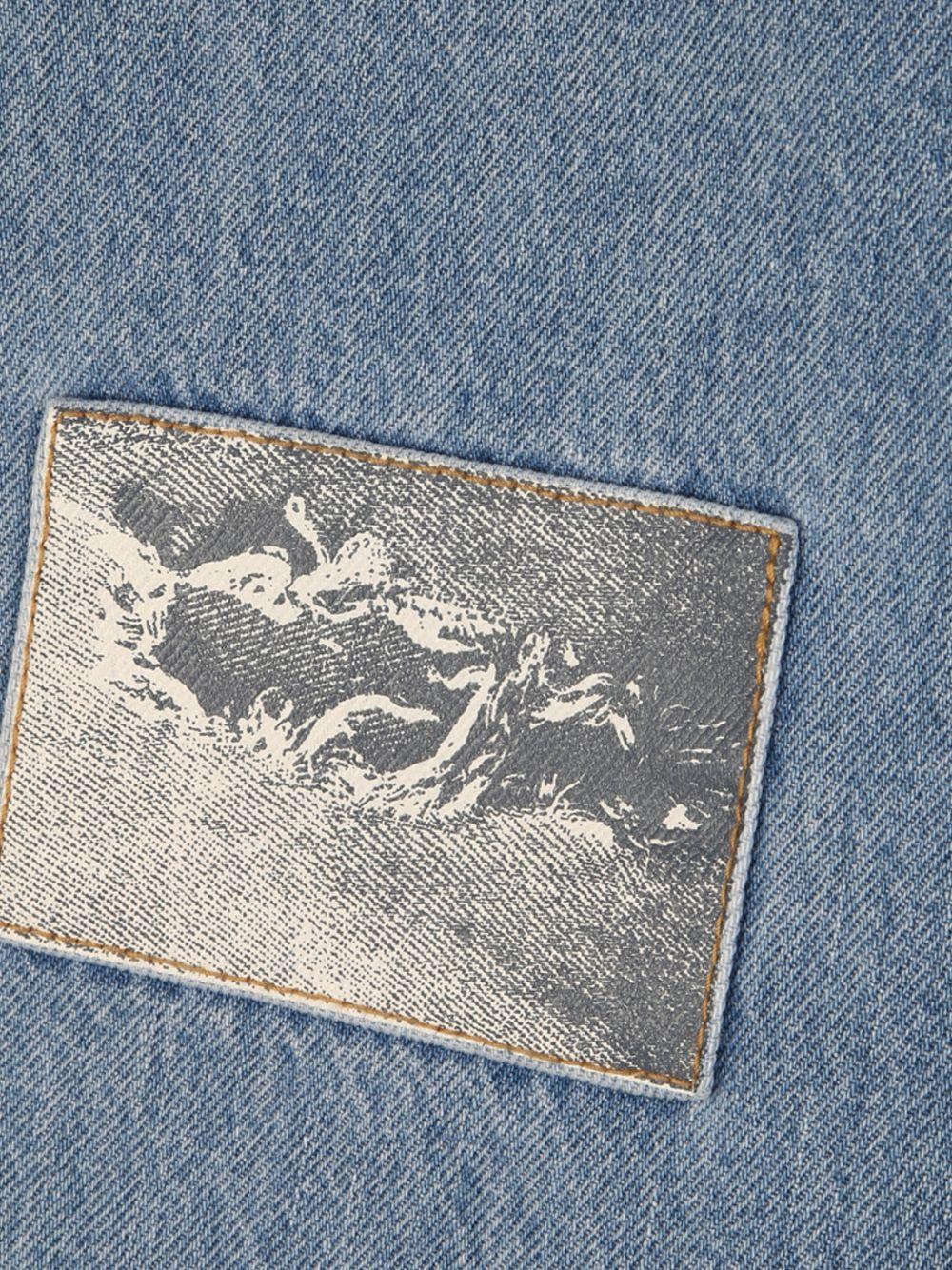 Shorts per bambina The Marc Jacobs Kids blu con tasche posteriori applicate - Rubino Kids