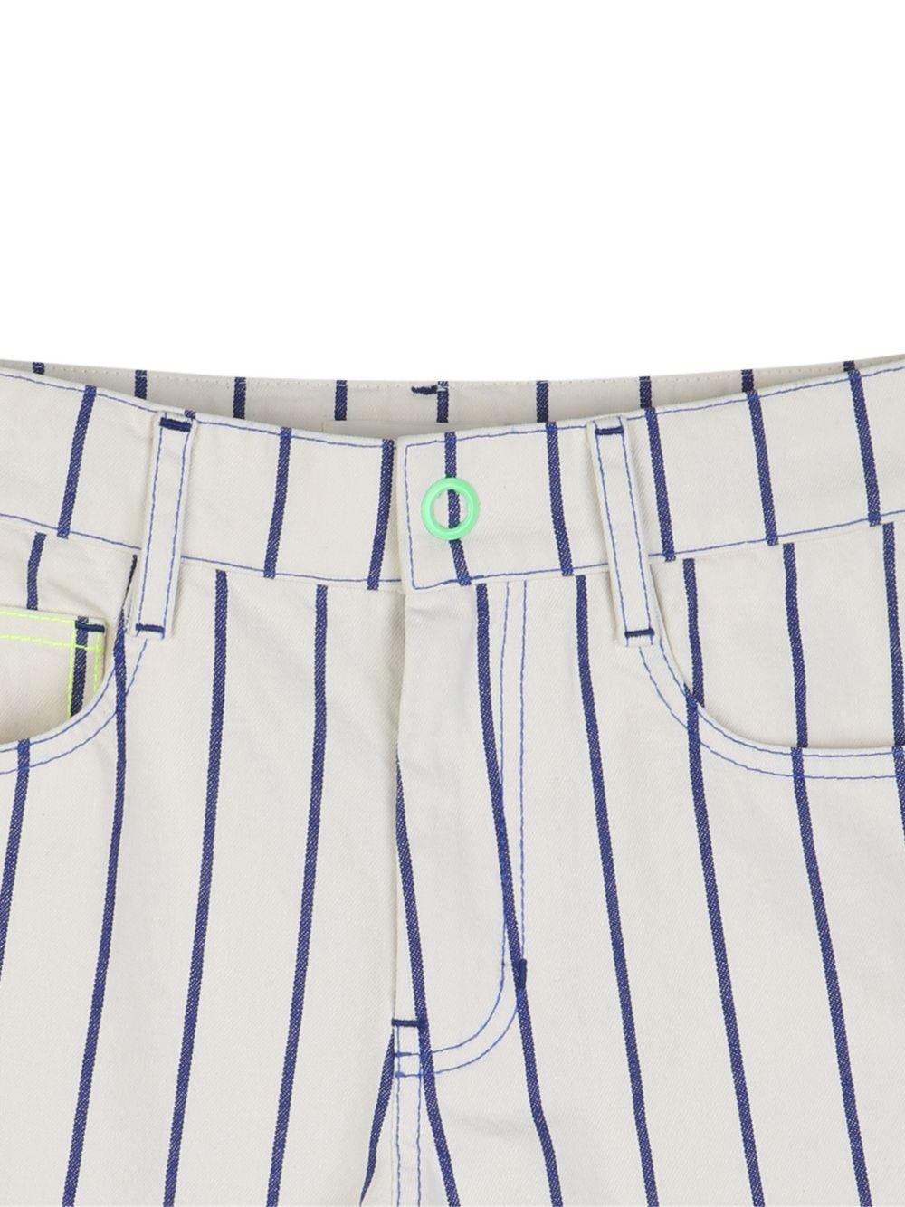 Shorts per bambino Billieblush bianchi con design a righe - Rubino Kids