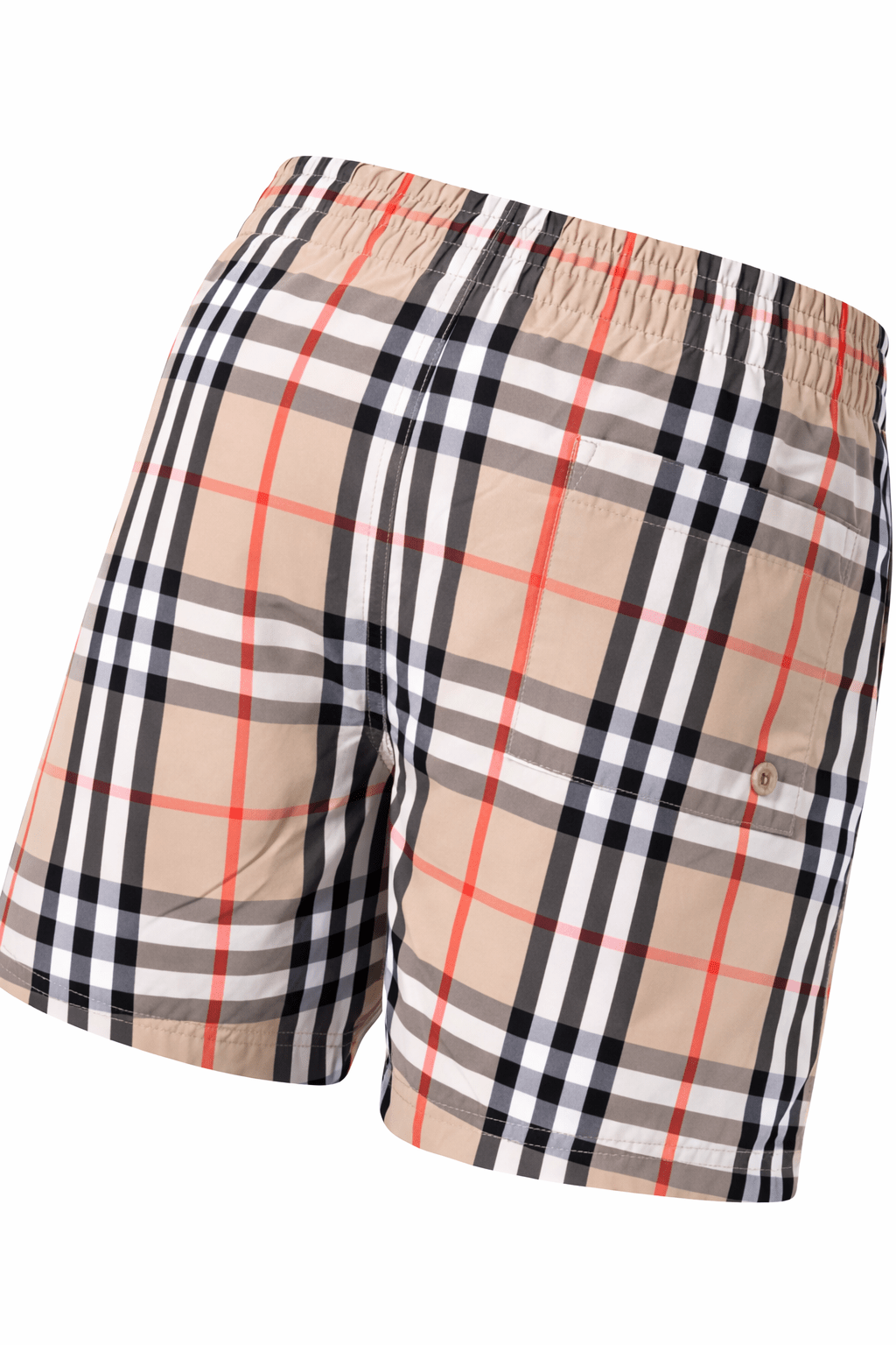 Shorts per bambino Burberry Kids beige con caratteristico motivo Vintage Check - Rubino Kids