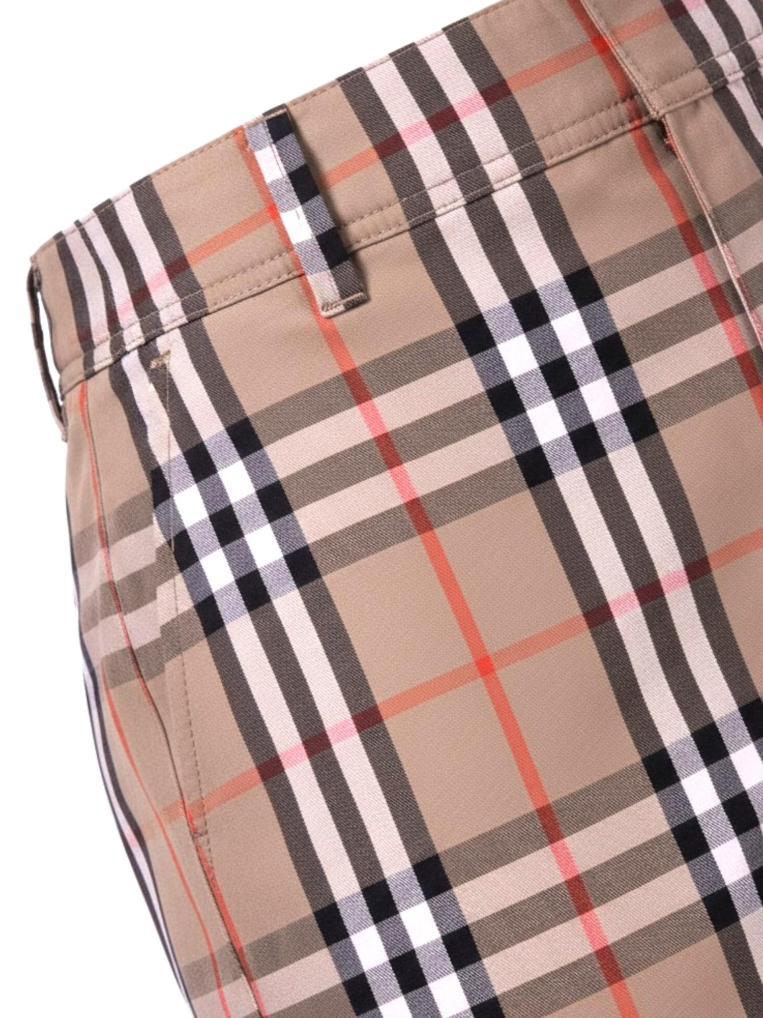 Shorts per bambino Burberry Kids beige con motivo Vintage Check all - over - Rubino Kids