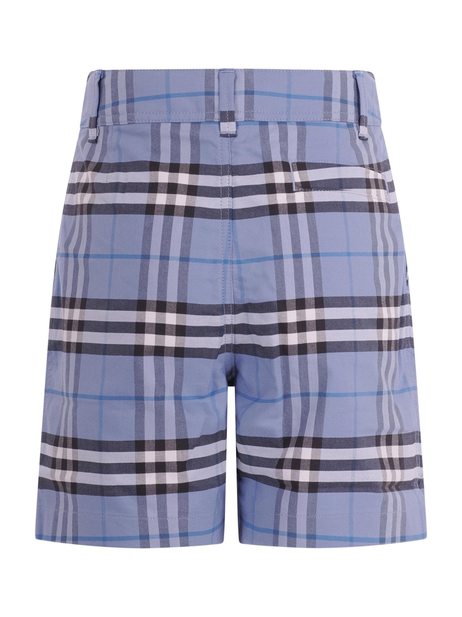 Shorts per bambino Burberry Kids blu fiordilaiso a quadri - Rubino Kids