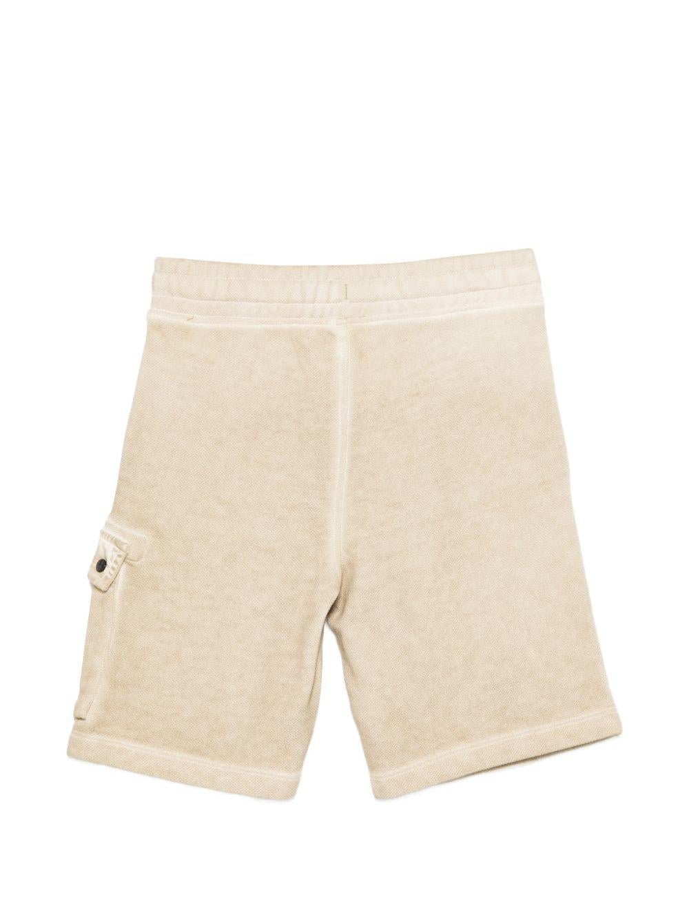 Shorts per bambino C.P. Company Kids beige con chiusura a coulisse - Rubino Kids