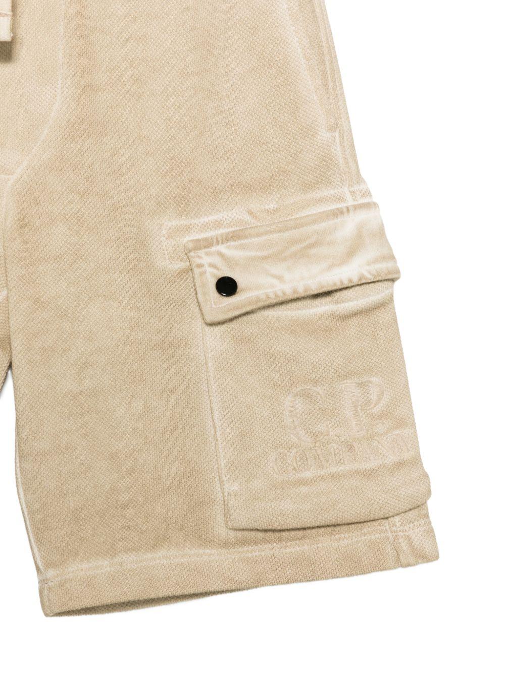 Shorts per bambino C.P. Company Kids beige con chiusura a coulisse - Rubino Kids