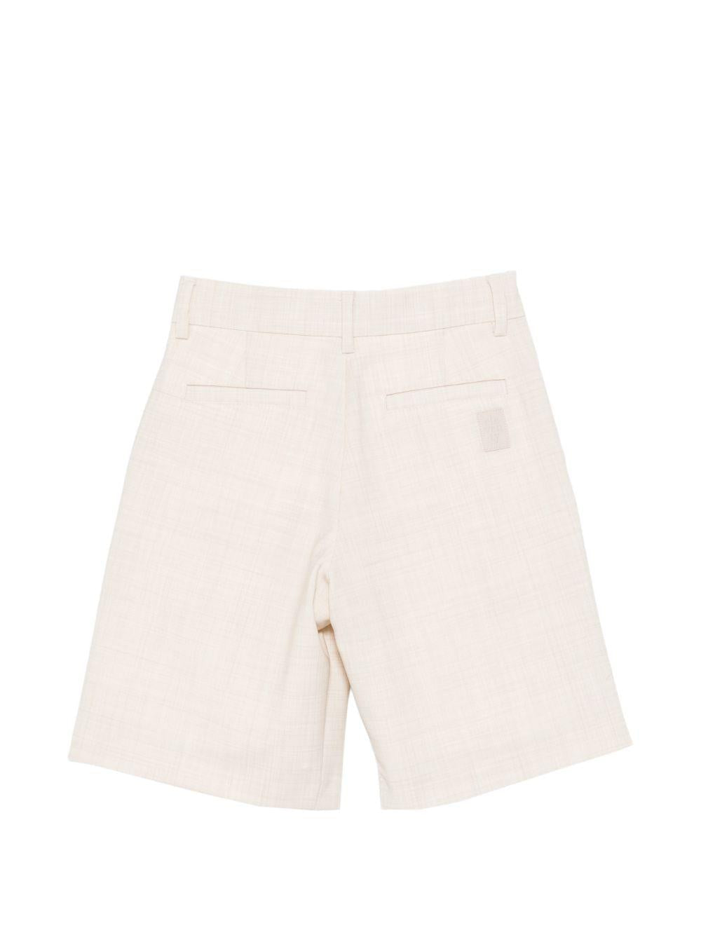 Shorts per bambino Eleventy Kids bege con passanti per cintura - Rubino Kids
