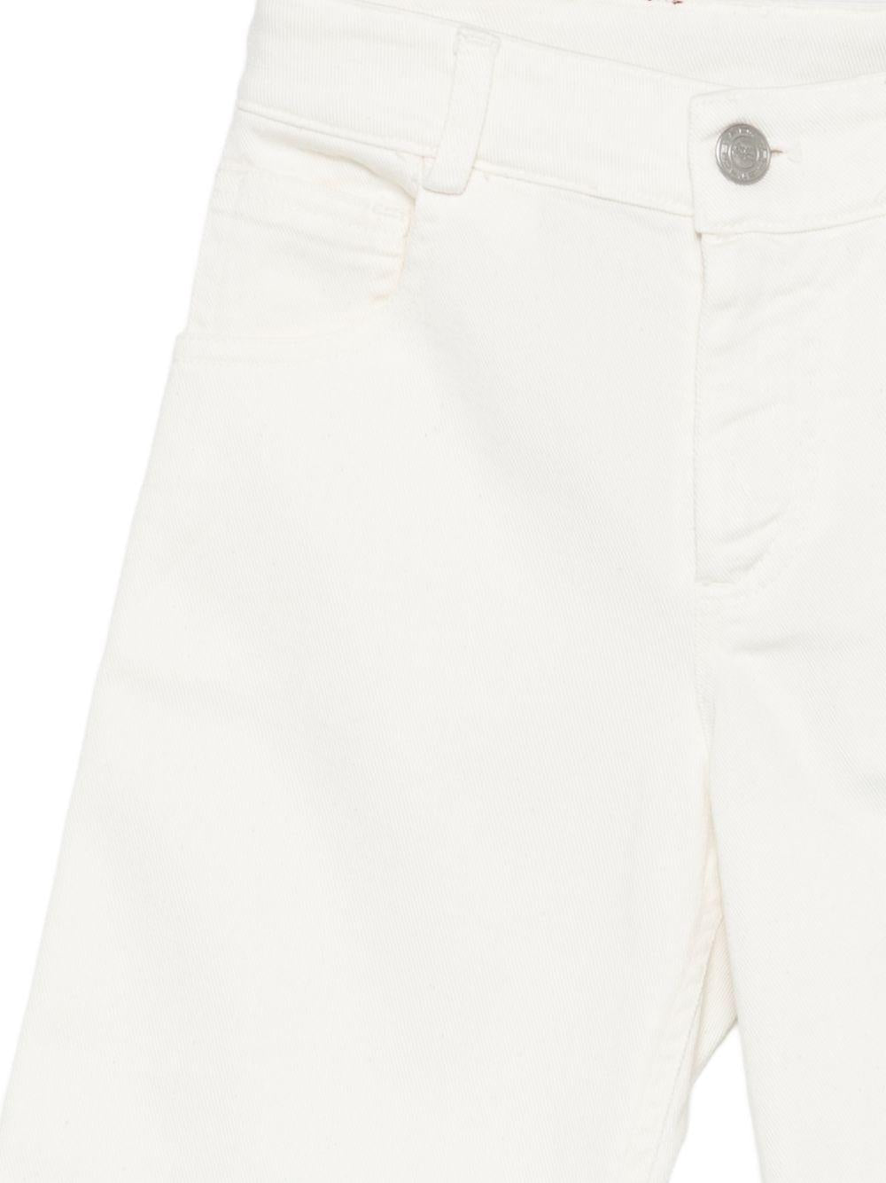 Shorts per bambino Etro Kids bianco con applicazione logo - Rubino Kids