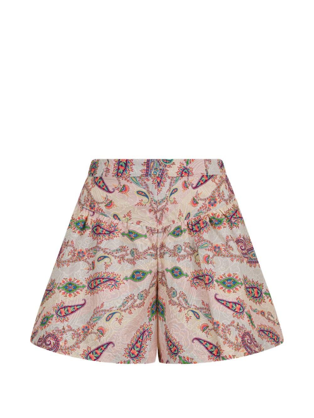 Shorts per bambino Etro Kids multicolore con stampa Paisley - Rubino Kids