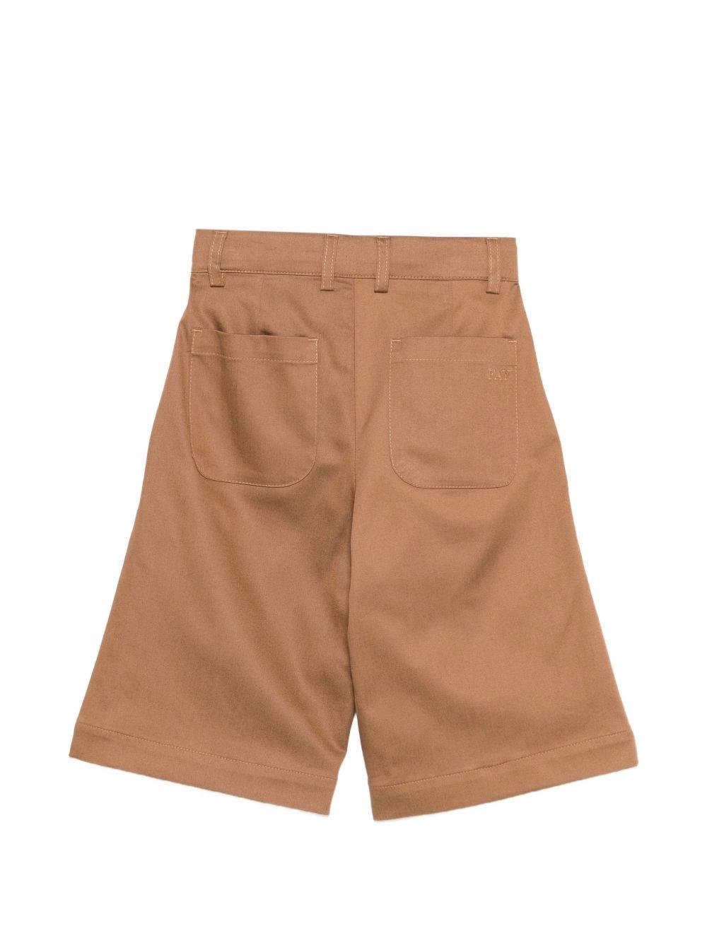 Shorts per bambino Fay Kids marrone con bottoni - Rubino Kids