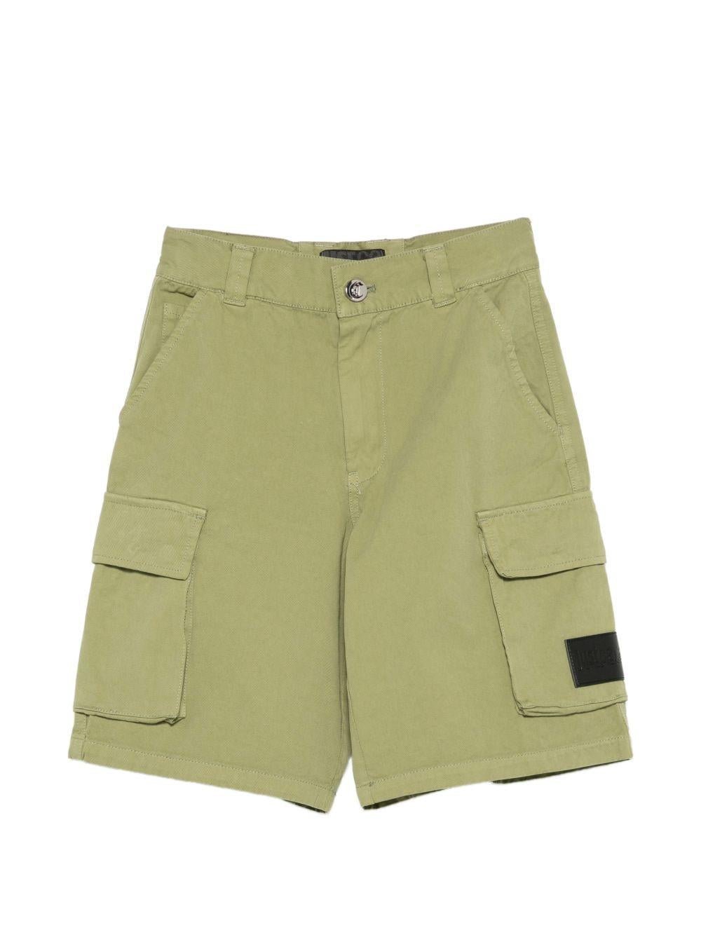 Shorts per bambino Just Cavalli Kids verde con tasche cargo - Rubino Kids