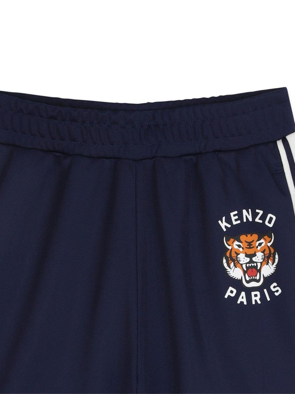 Shorts per bambino Kenzo Kids blu con logo sul davanti - Rubino Kids