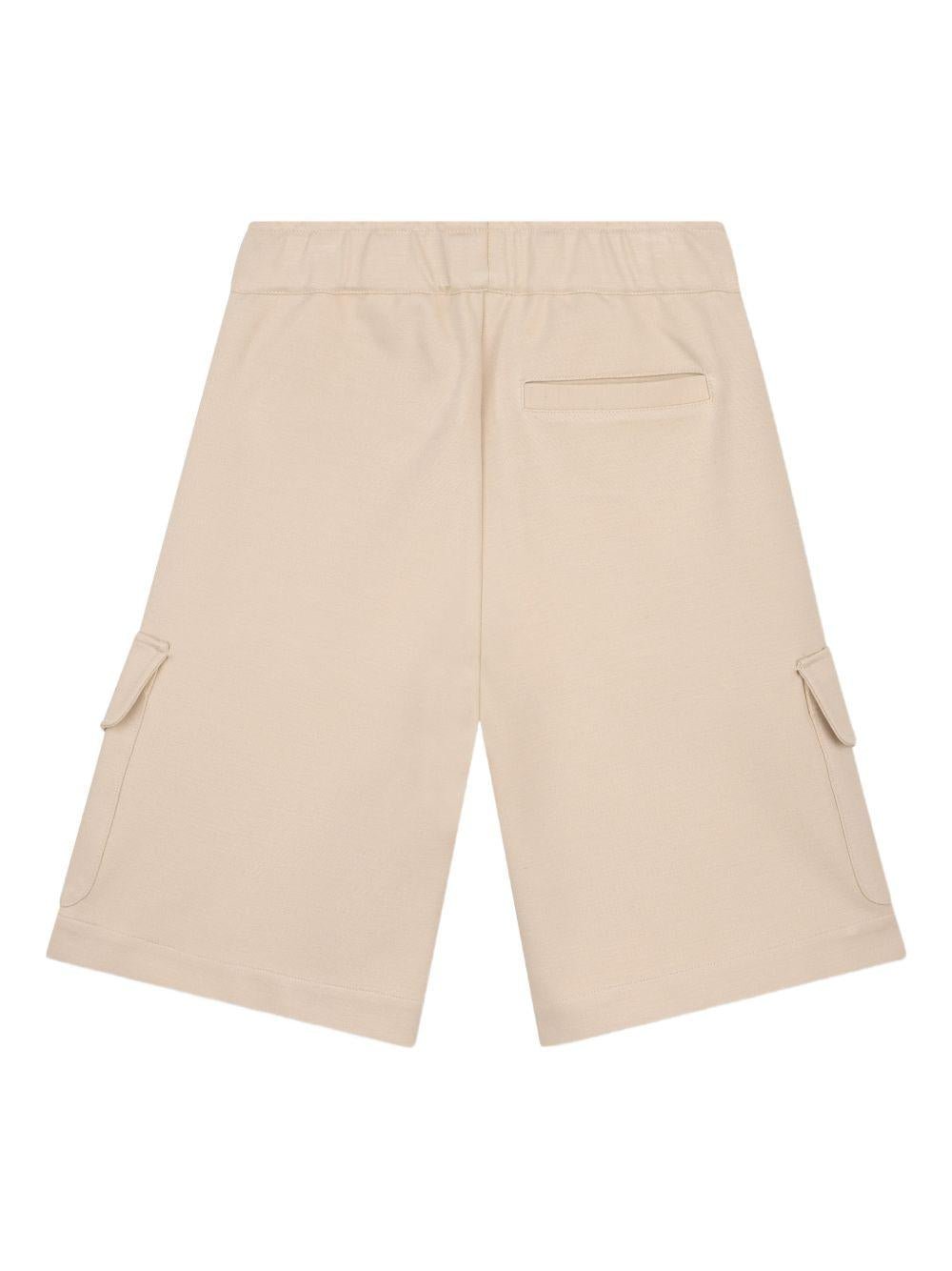 Shorts per bambino Lanvin Enfant beige con vita elasticizzata - Rubino Kids
