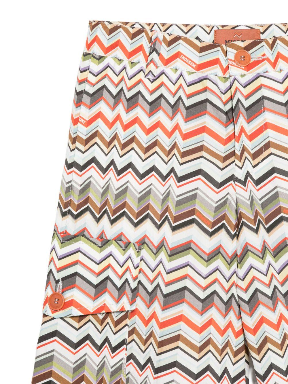 Shorts per bambino Missoni Kids multicolore con motivo a zig zag - Rubino Kids