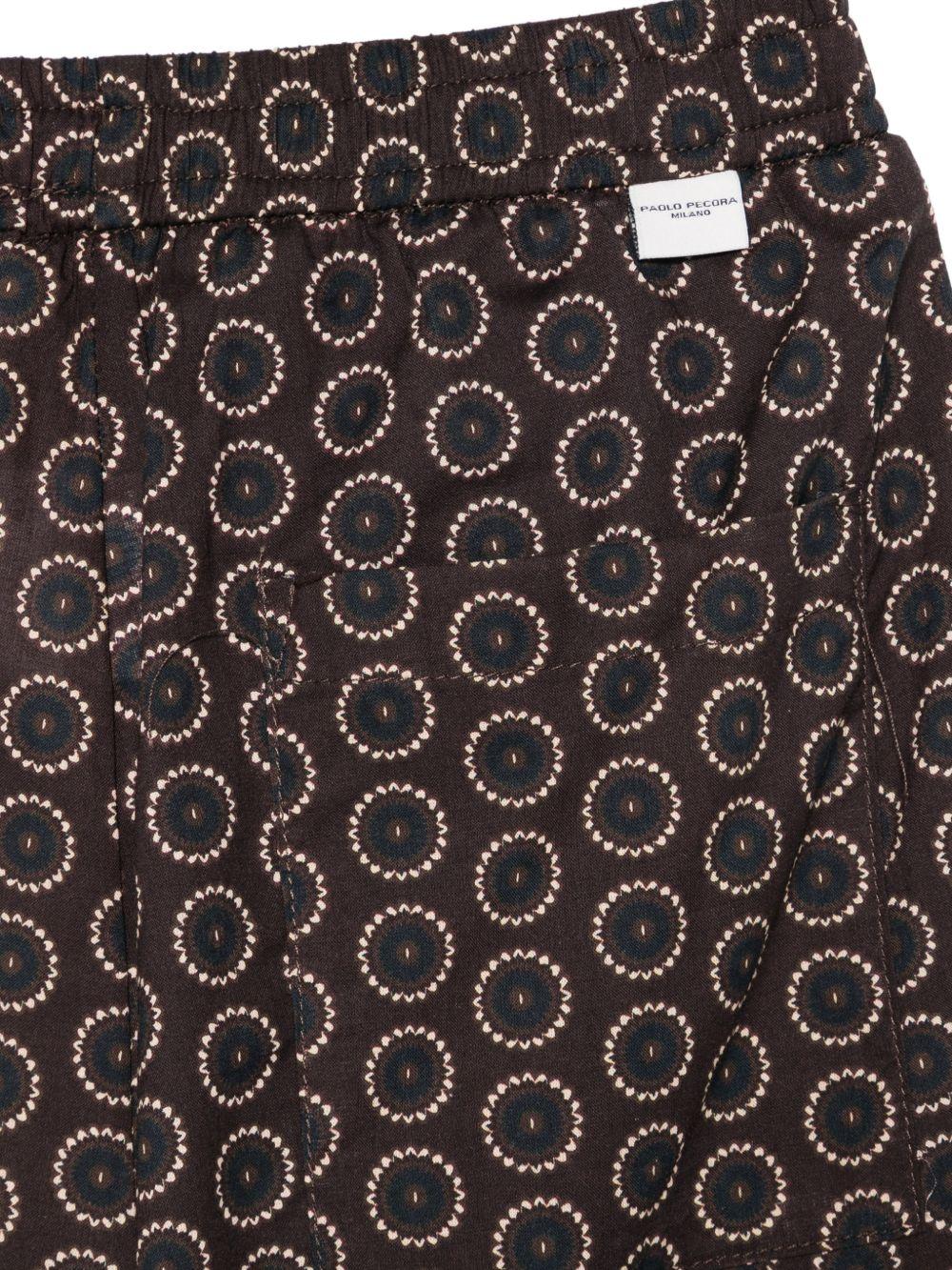 Shorts per bambino Paolo Pecora Kids marroni stampati ebano - Rubino Kids