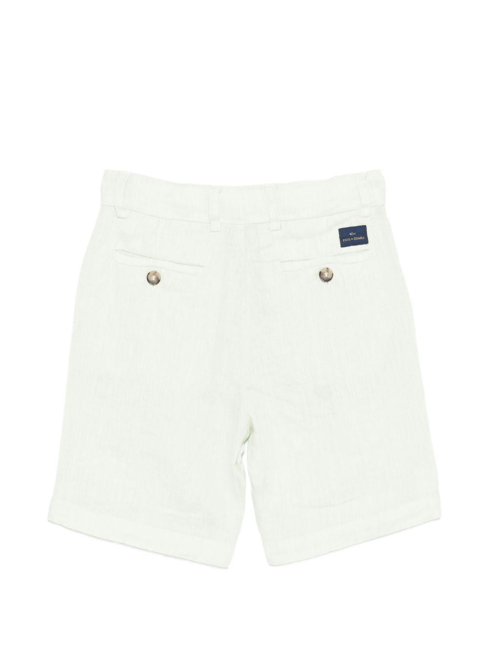Shorts per bambino Paul & Shark Junior verde con passanti per cintura - Rubino Kids