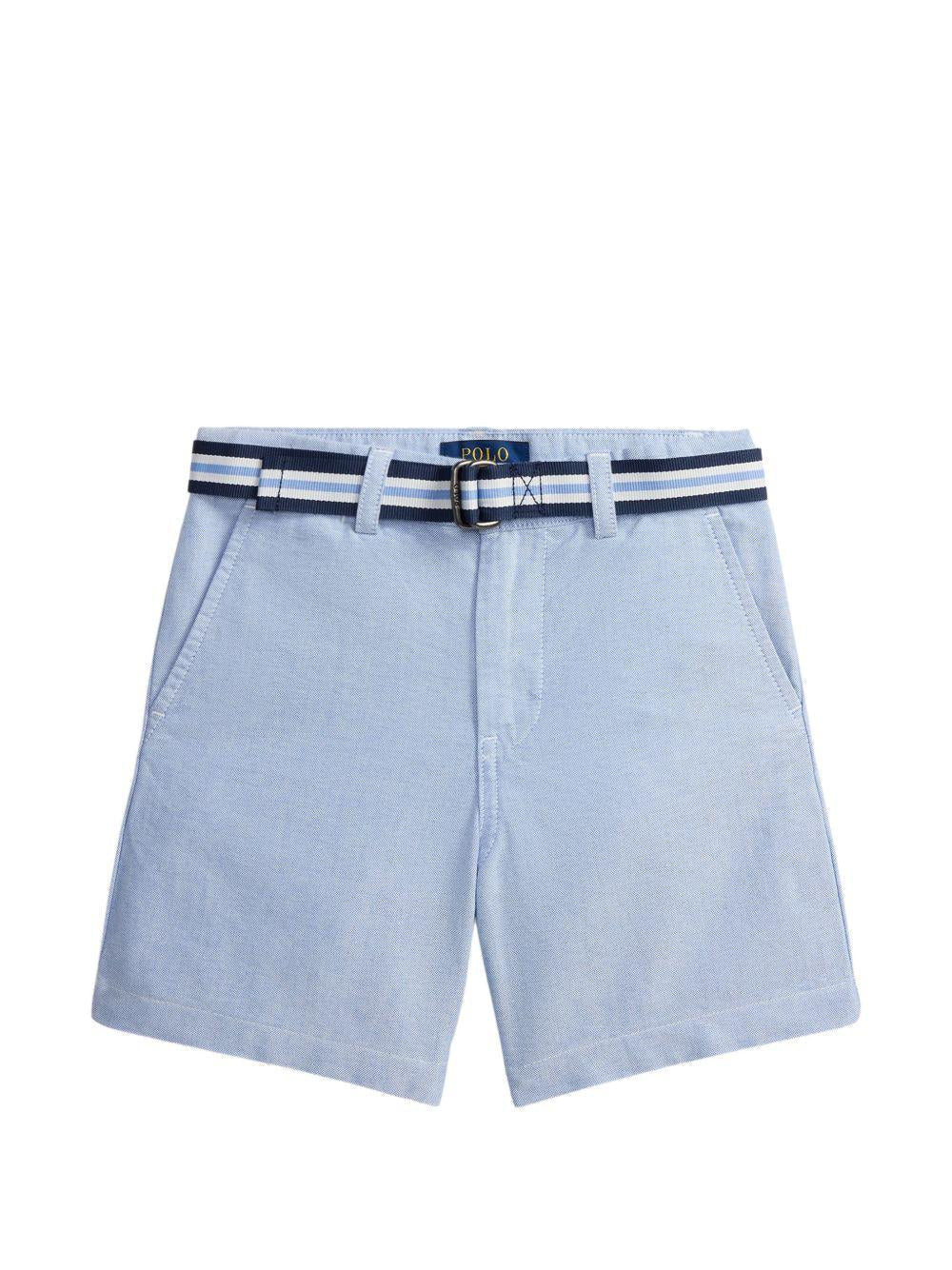 Shorts per bambino Polo Ralph Lauren Kids azzurri con cintura - Rubino Kids