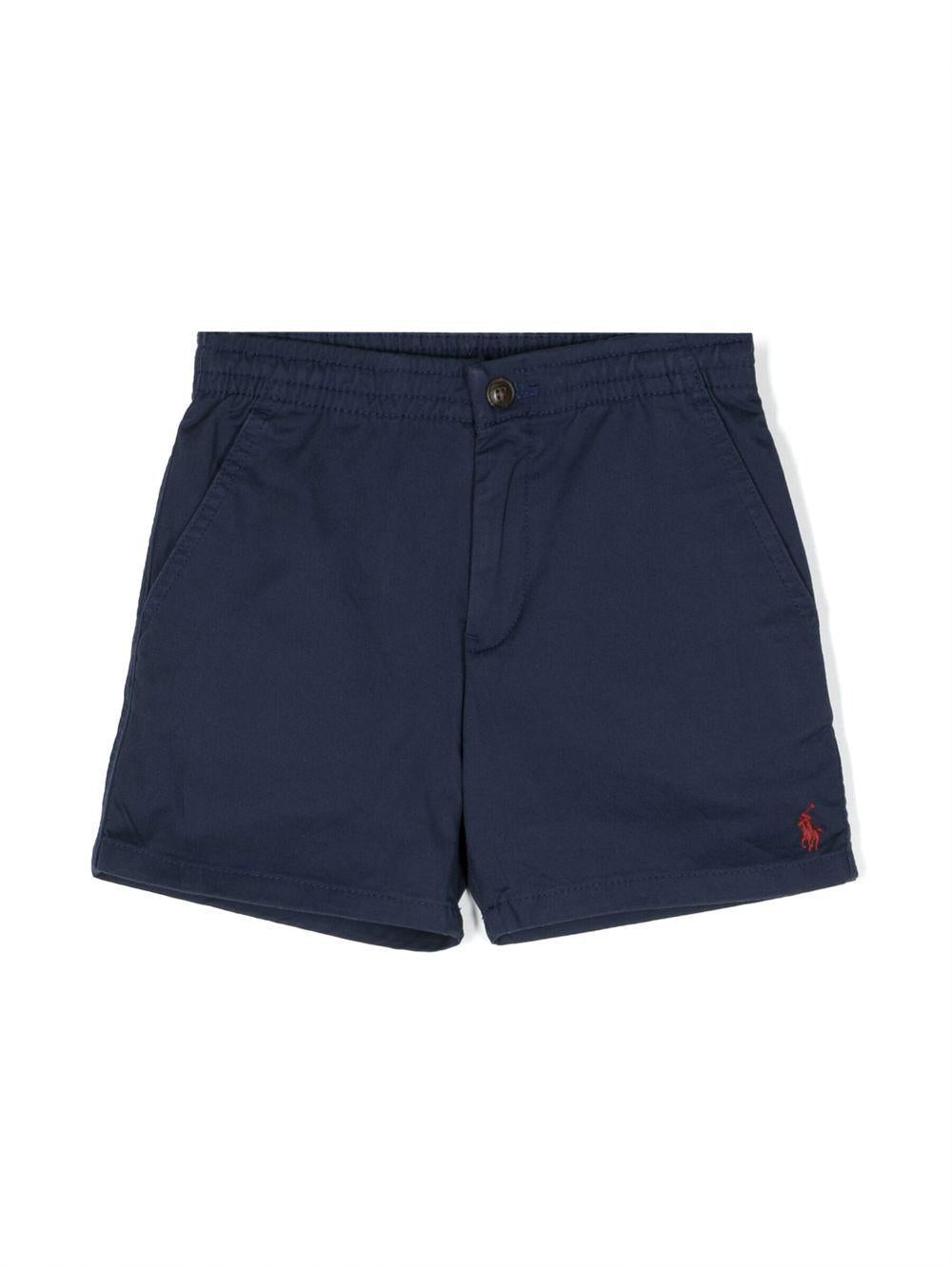 Shorts per bambino Polo Ralph Lauren Kids blu con caratteristico motivo Polo Pony - Rubino Kids