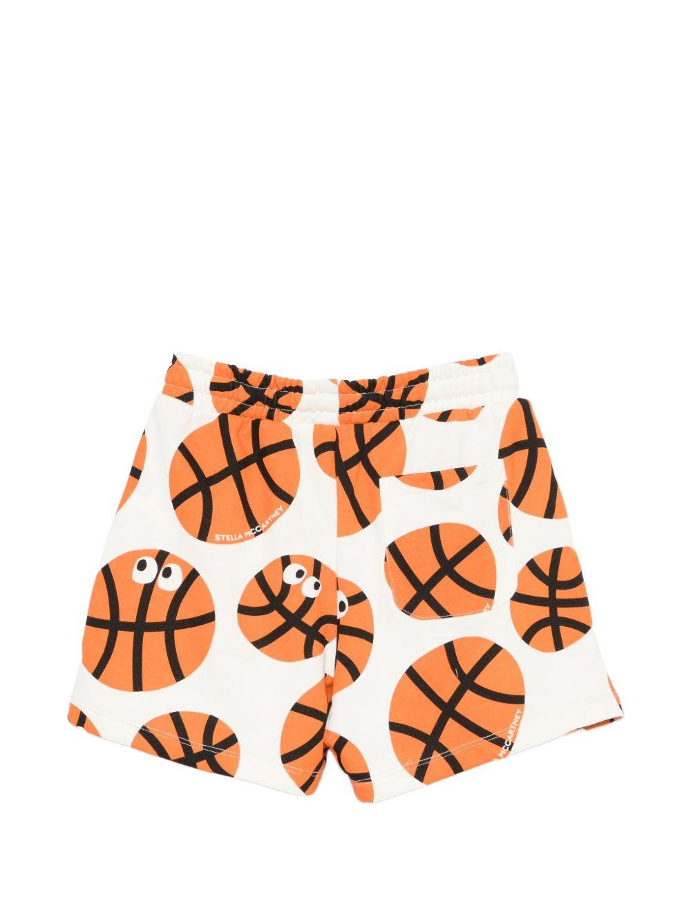 Shorts per bambino Stella McCartney Kids multicolore con stampa grafica all - over - Rubino Kids