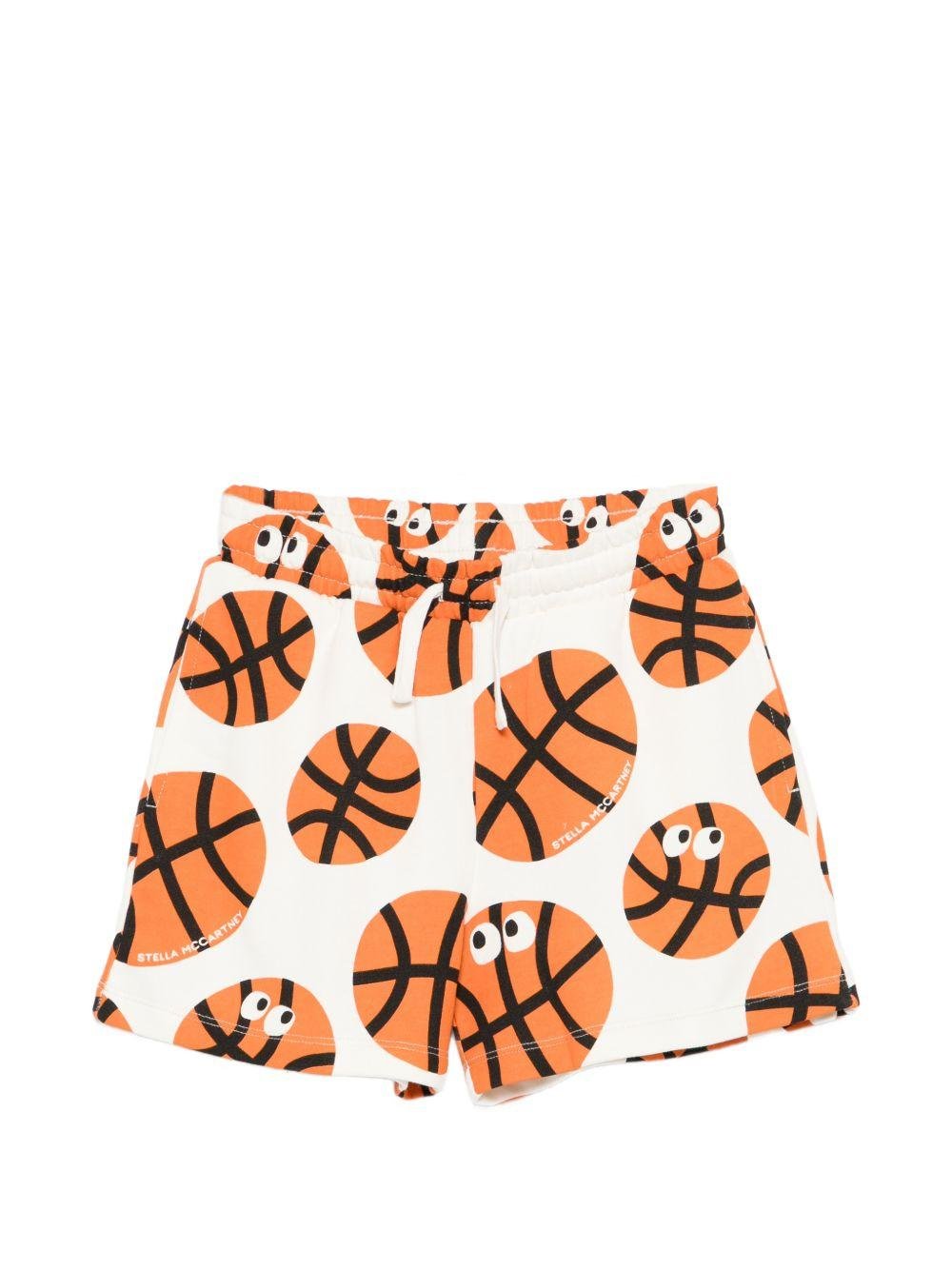 Shorts per bambino Stella McCartney Kids multicolore con stampa grafica all - over - Rubino Kids