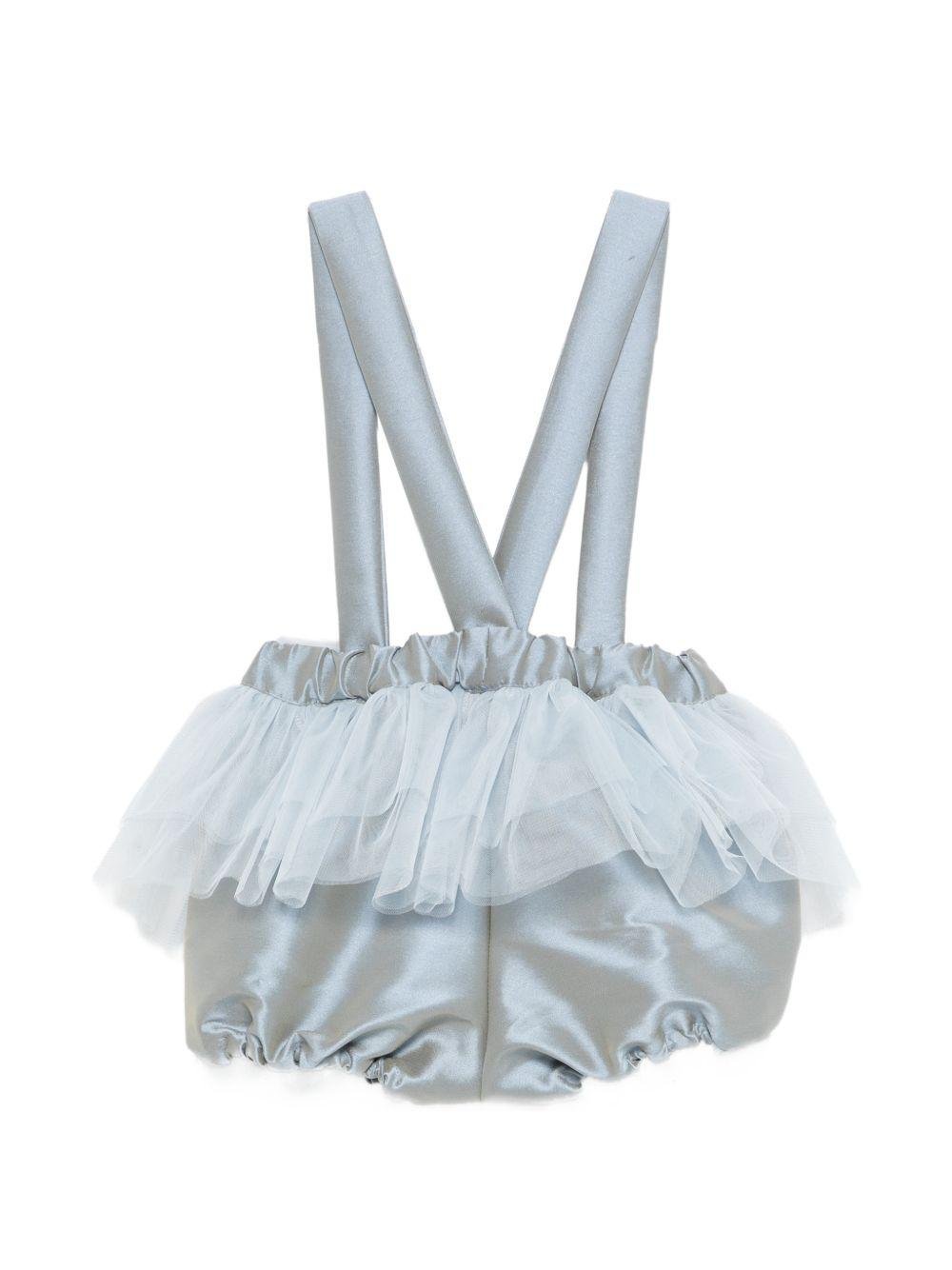 Shorts per neonata A'lapage azzurro con dettaglio fiocco sul davanti - Rubino Kids