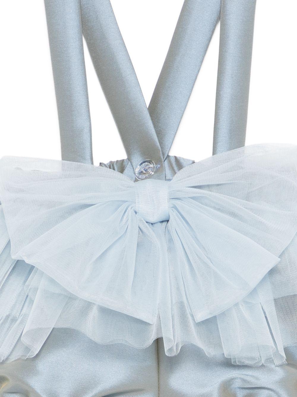 Shorts per neonata A'lapage azzurro con dettaglio fiocco sul davanti - Rubino Kids