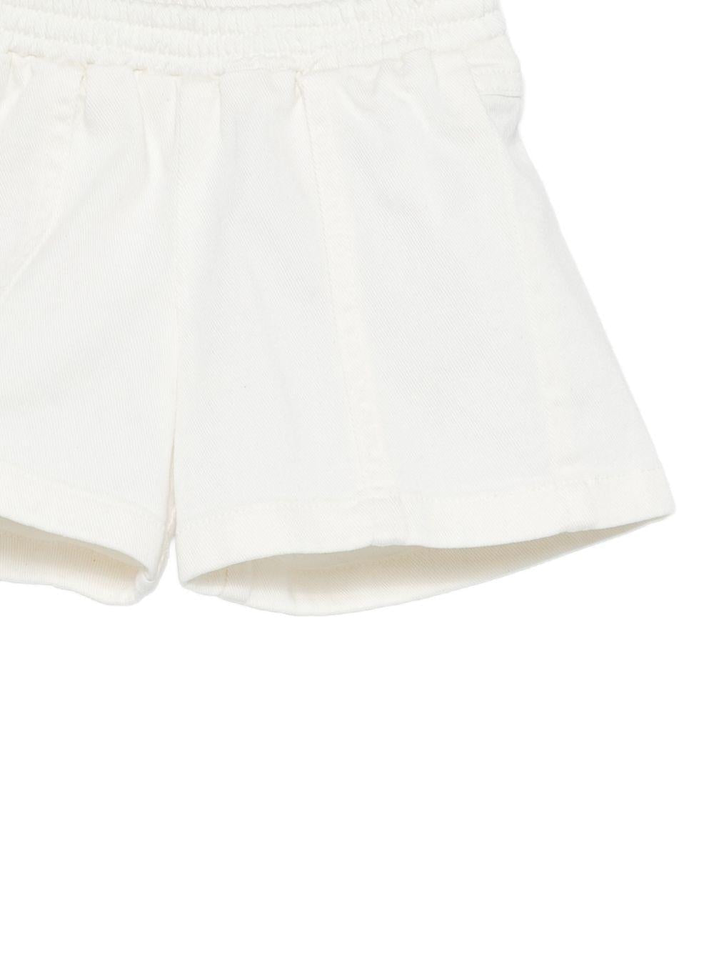 Shorts per neonata Etro Kids bianchi con stemma sul retro - Rubino Kids