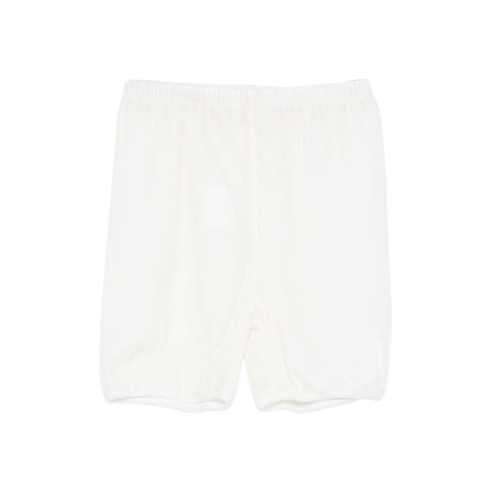 Shorts per neonata Jesurum Baby bianchi con elastico in vita - Rubino Kids