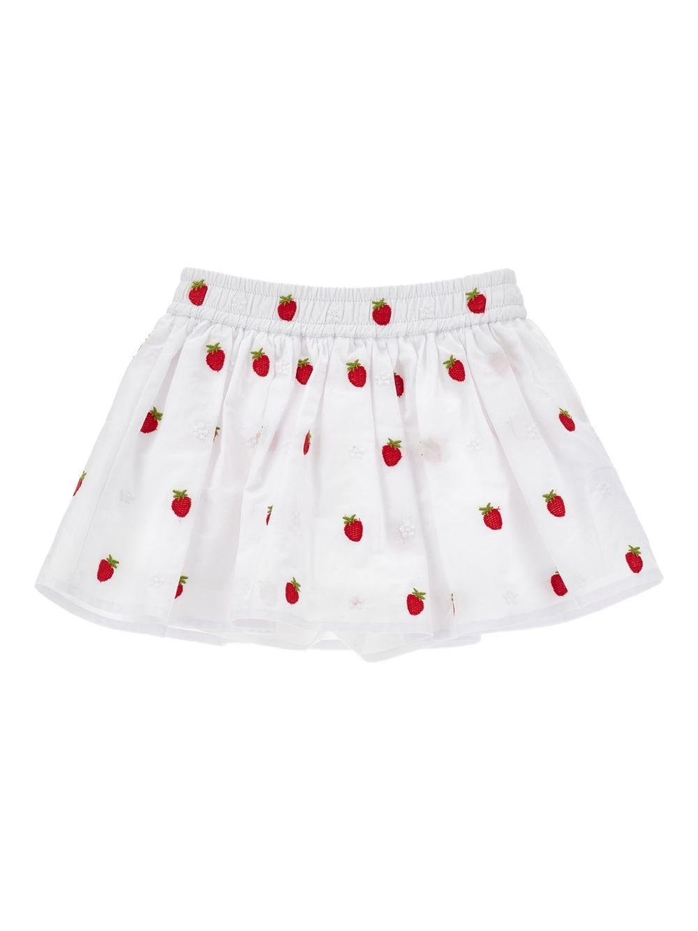 Shorts per neonata Monnalisa bianco con dettaglio ricamato - Rubino Kids