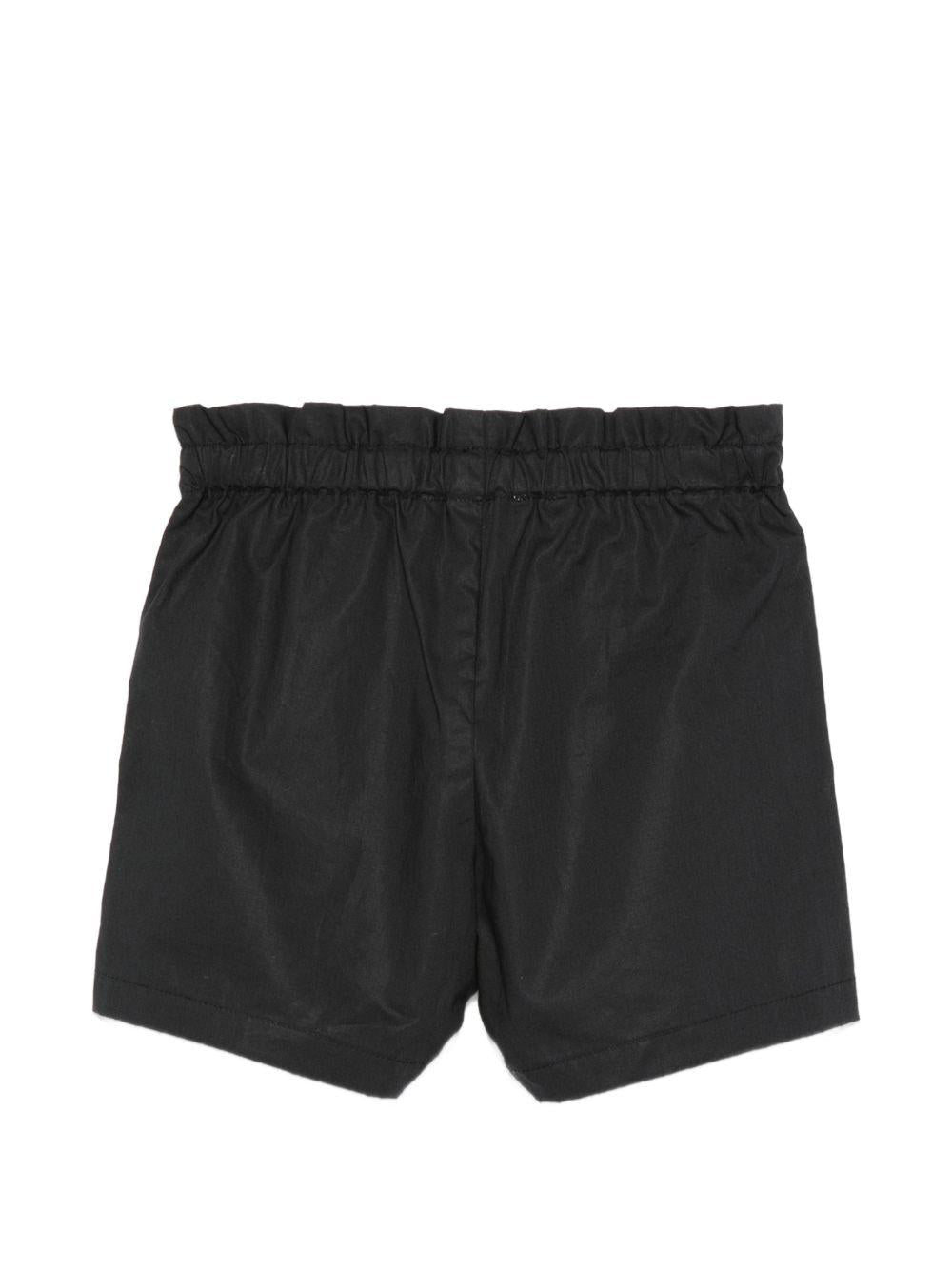 Shorts per neonata Moschino Kids nero con stampa grafica sul davanti - Rubino Kids