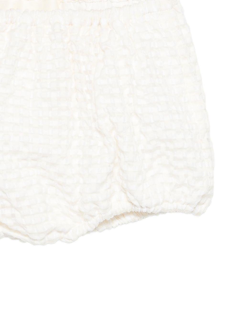Shorts per neonata Simonetta beige con motivo a quadri - Rubino Kids