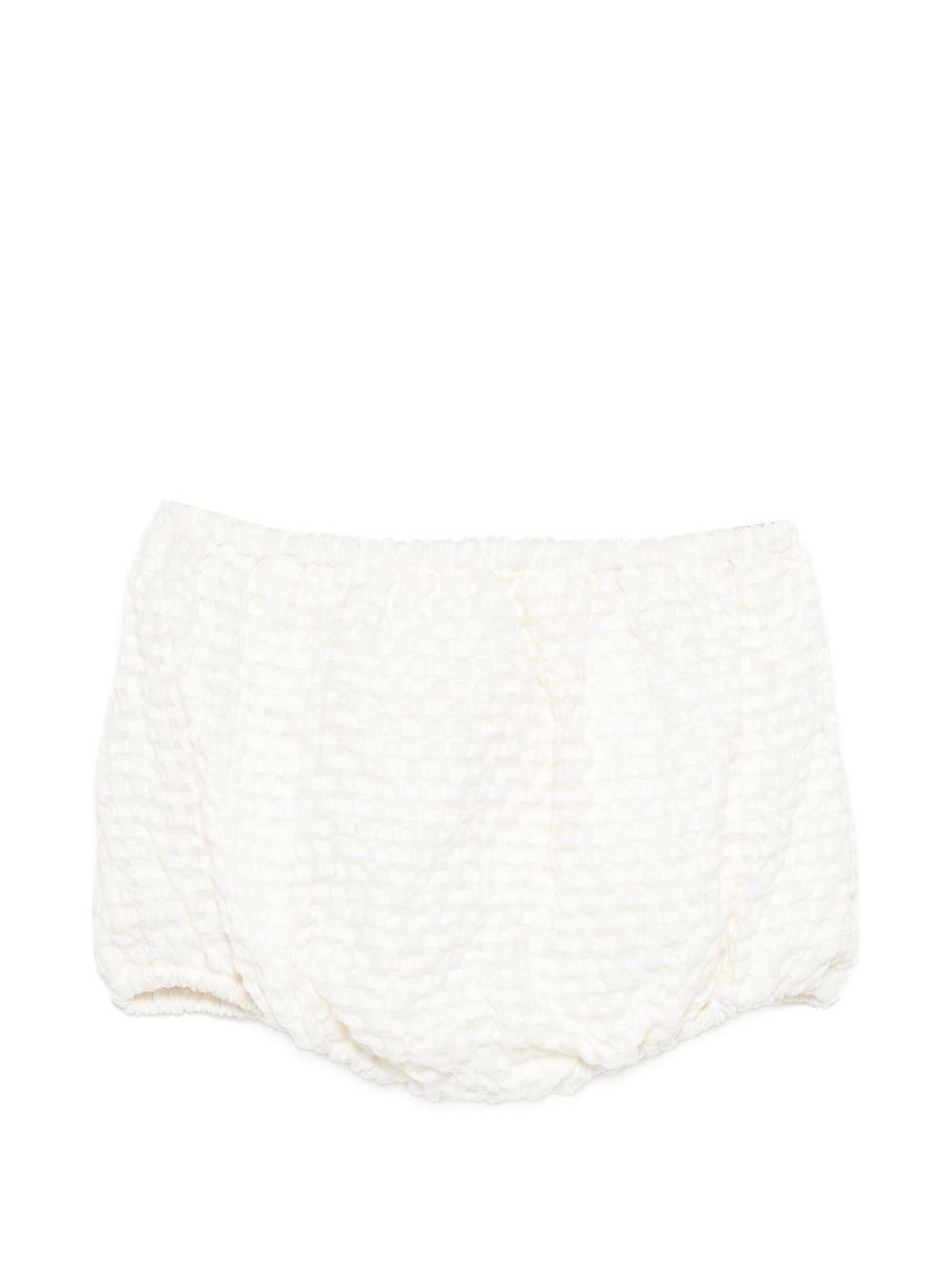 Shorts per neonata Simonetta beige con motivo a quadri - Rubino Kids
