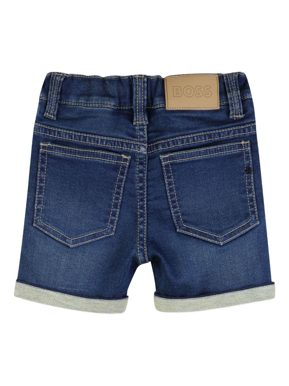 Shorts per neonato Boss Kids denim con cinque tasche - Rubino Kids