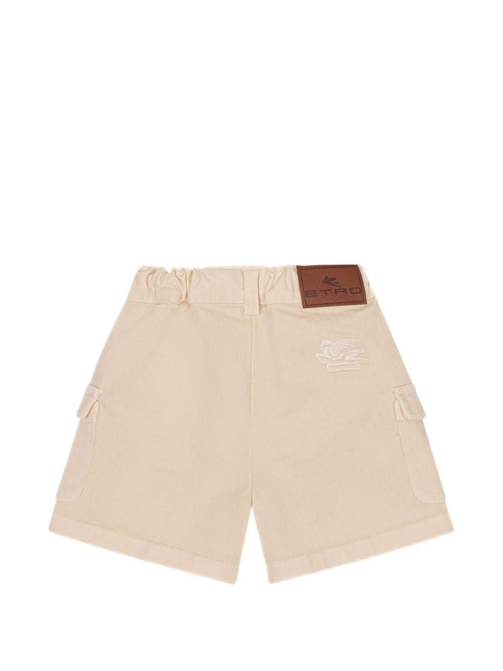 Shorts per neonato Etro Kids beige con tasche cargo - Rubino Kids