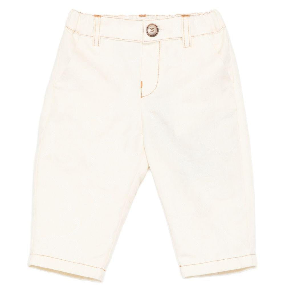 Shorts per neonato Etro Kids bianchi con ricamo logo sul retro - Rubino Kids