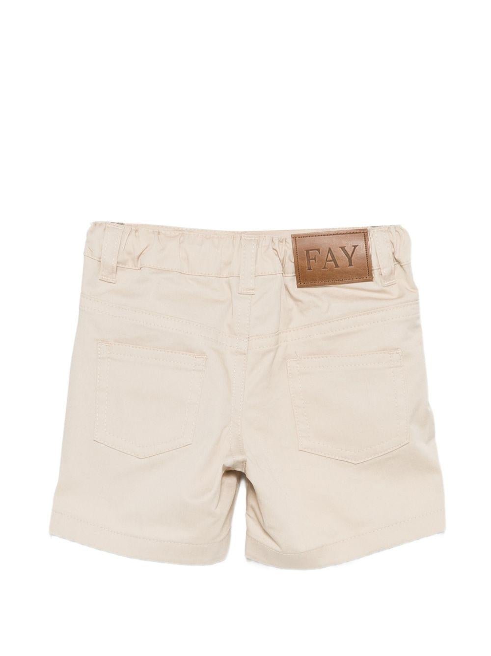 Shorts per neonato Fay Kids beige con elastico in vita - Rubino Kids