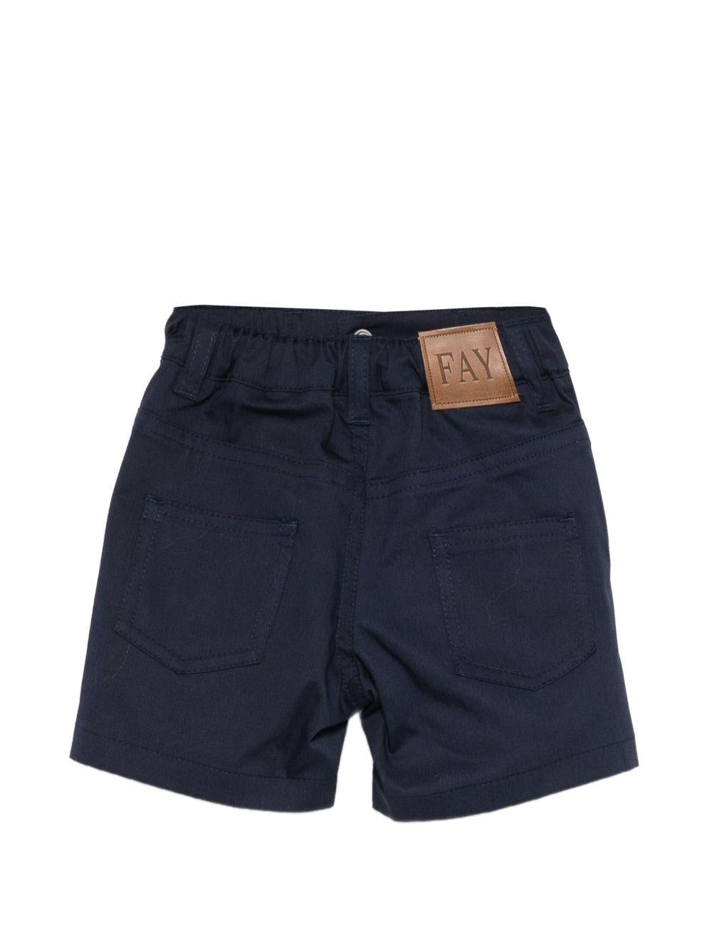 Shorts per neonato Fay Kids blu scuro con elastico in vita - Rubino Kids