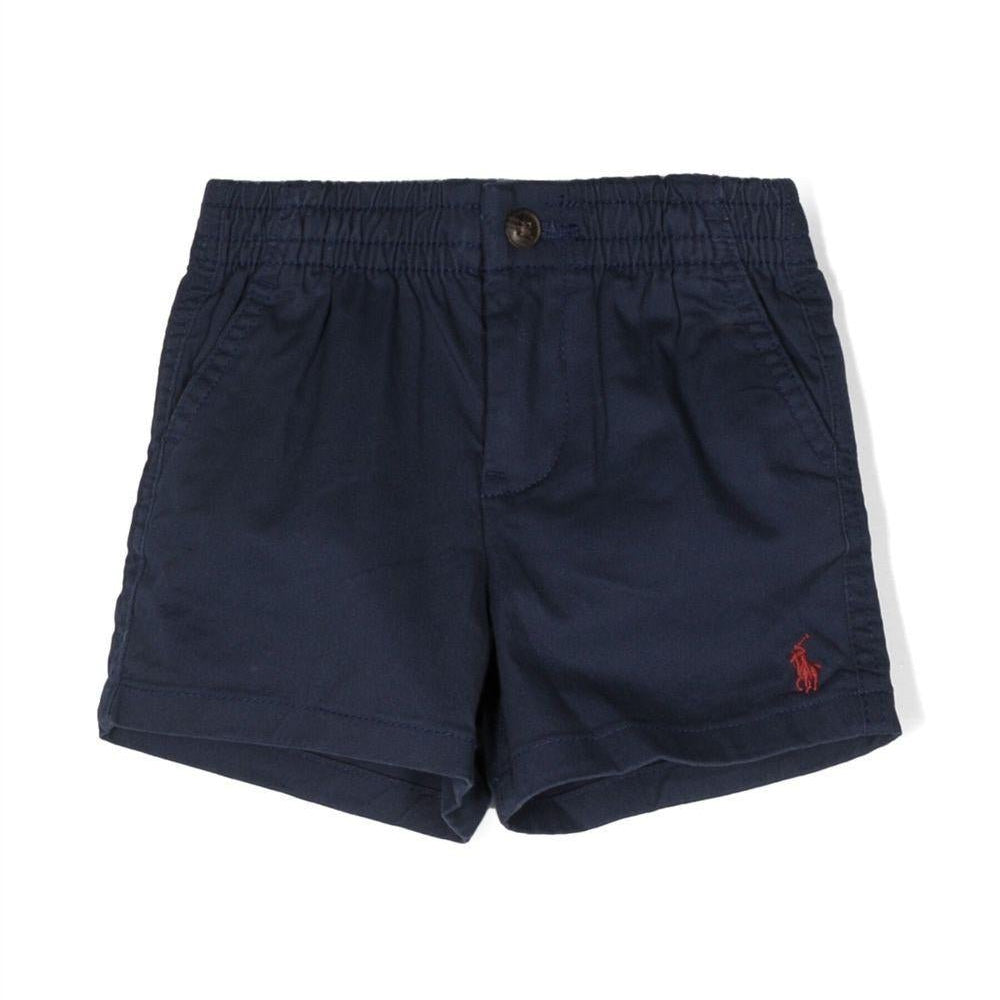 Shorts per neonato Polo Ralph Lauren Kids blu con ricamo Polo Pony sul davanti - Rubino Kids