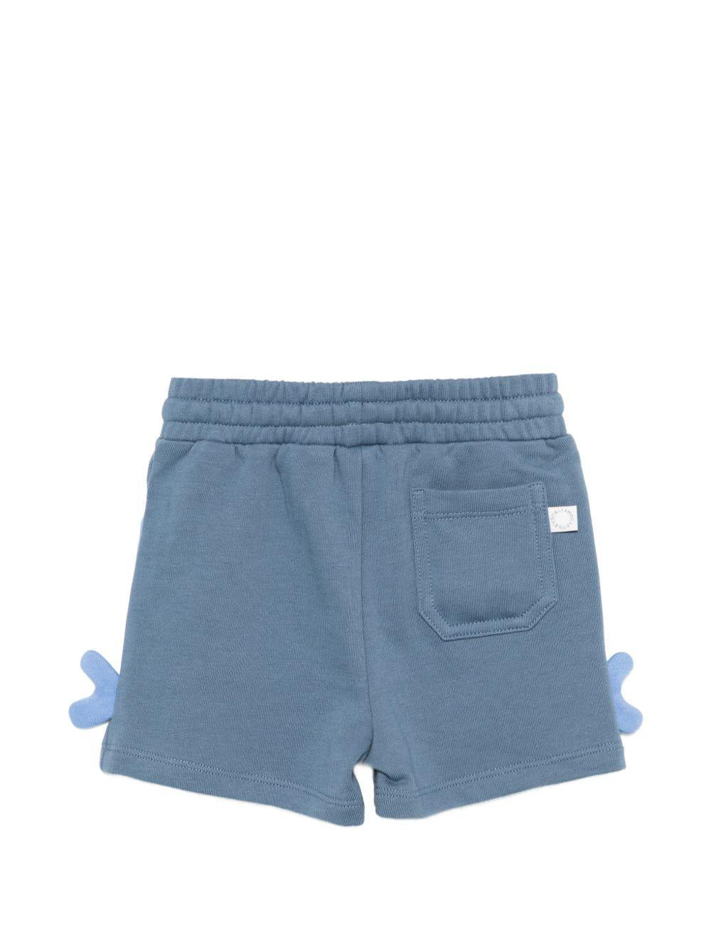 Shorts per neonato Stella McCartney Kids blu con stampa balene - Rubino Kids