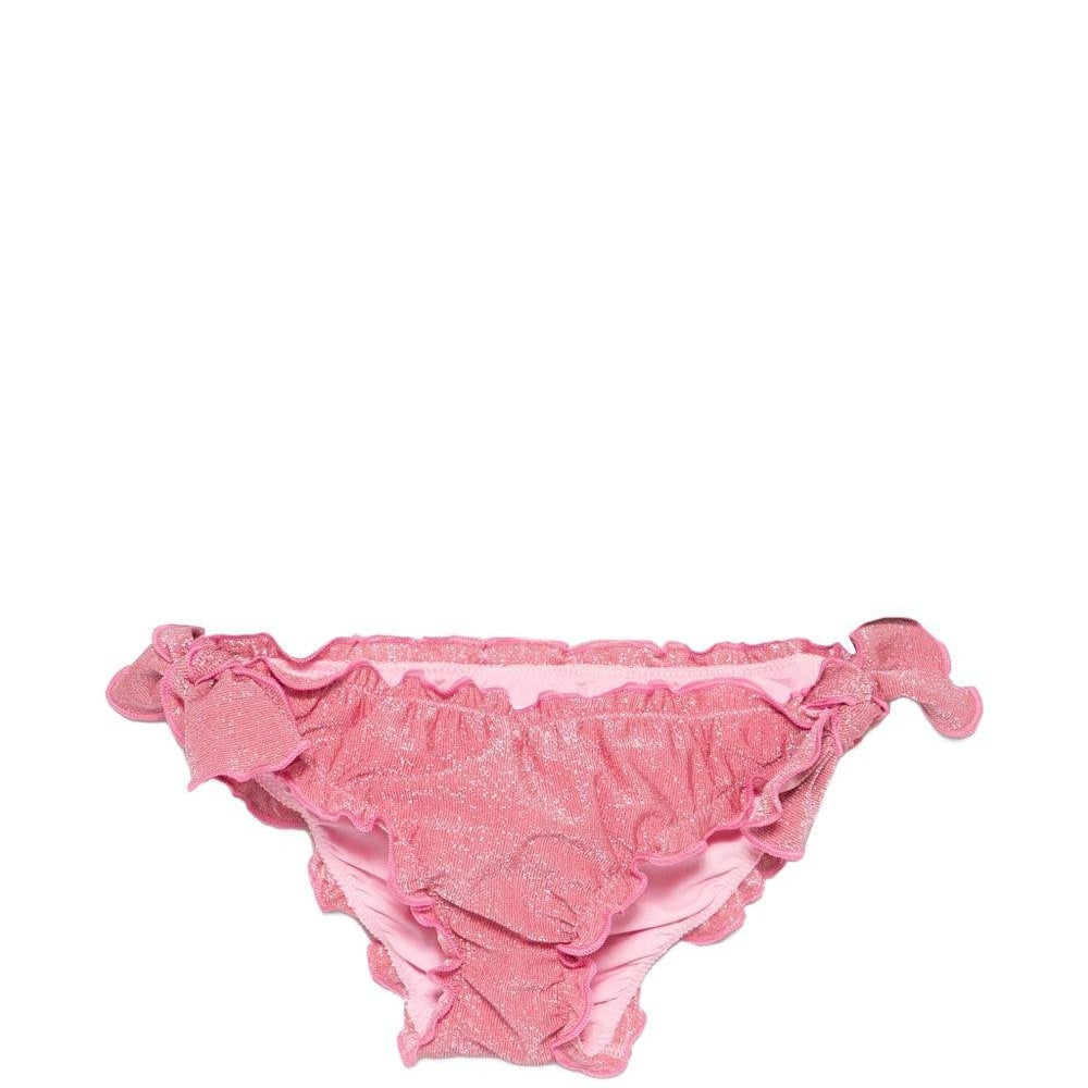 Slip bikini Cric per bambina MC2 Saint Barth Kids fucsia con ruches - Rubino Kids