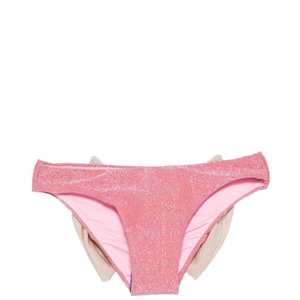 Slip bikini per neonata MC2 Saint Barth Kids rosa con dettaglio fiocco sul retro - Rubino Kids