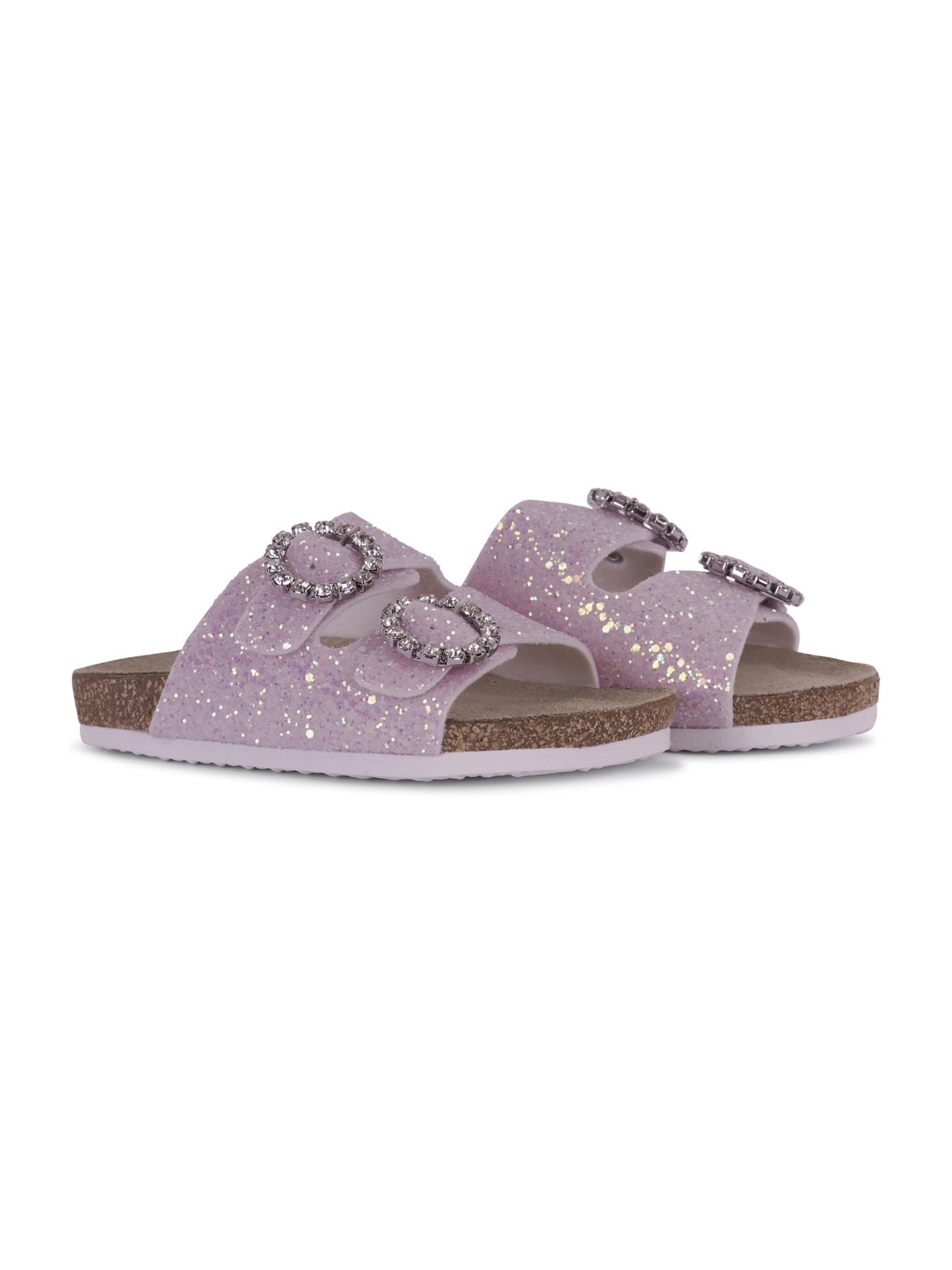 Slippers per bambina Monnalisa rosa con fibbia - Rubino Kids