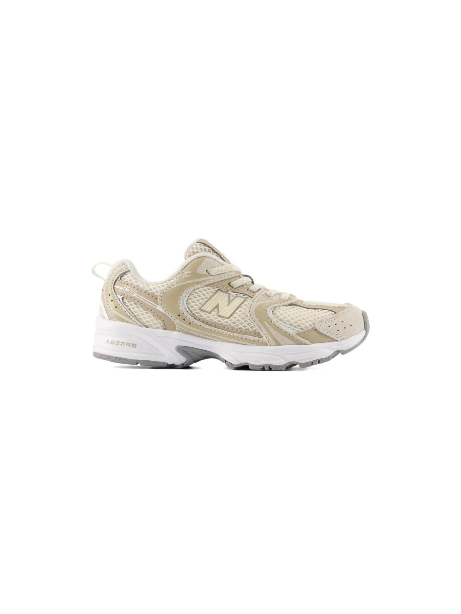 Sneakers 530 per bambini New Balance Kids beige con logo sulla linguetta - Rubino Kids