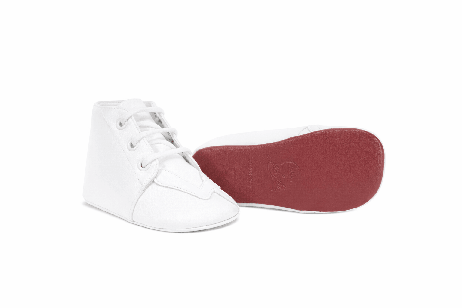 Sneakers Baby Love per neonati Christian Louboutin Kids bianche con punta squadrata - Rubino Kids