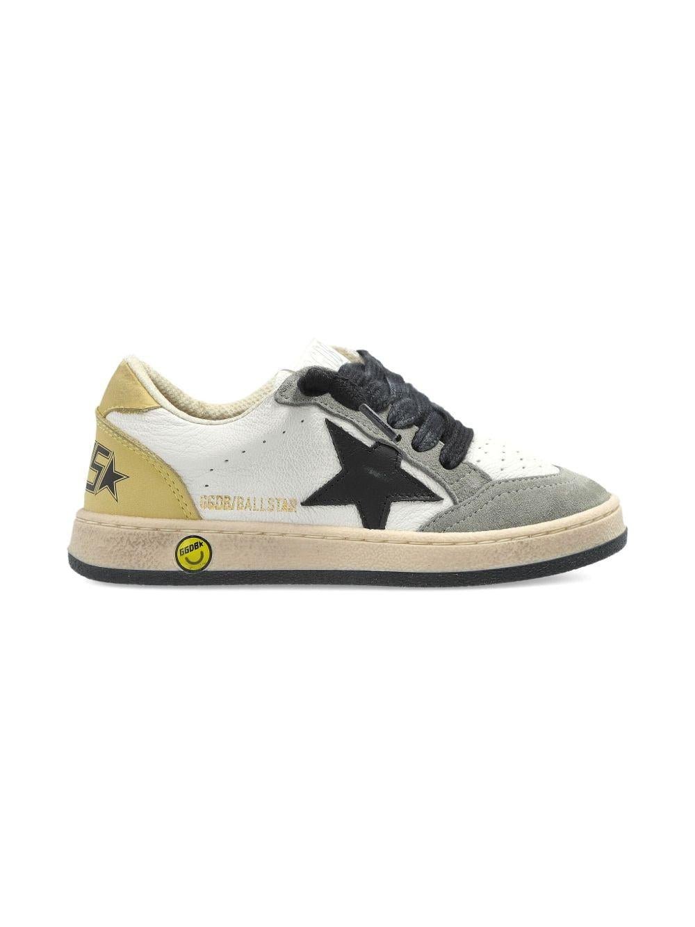 Sneakers Ball Star per bambino Golden Goose Kids grigie con inserti in pelle scamosciata - Rubino Kids