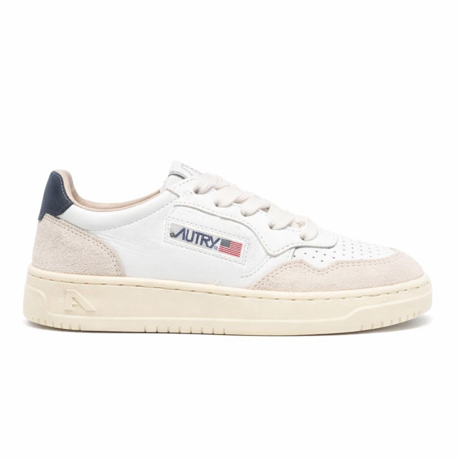 Sneakers per bambini AuTRY Kids beige con inserti blu - Rubino Kids