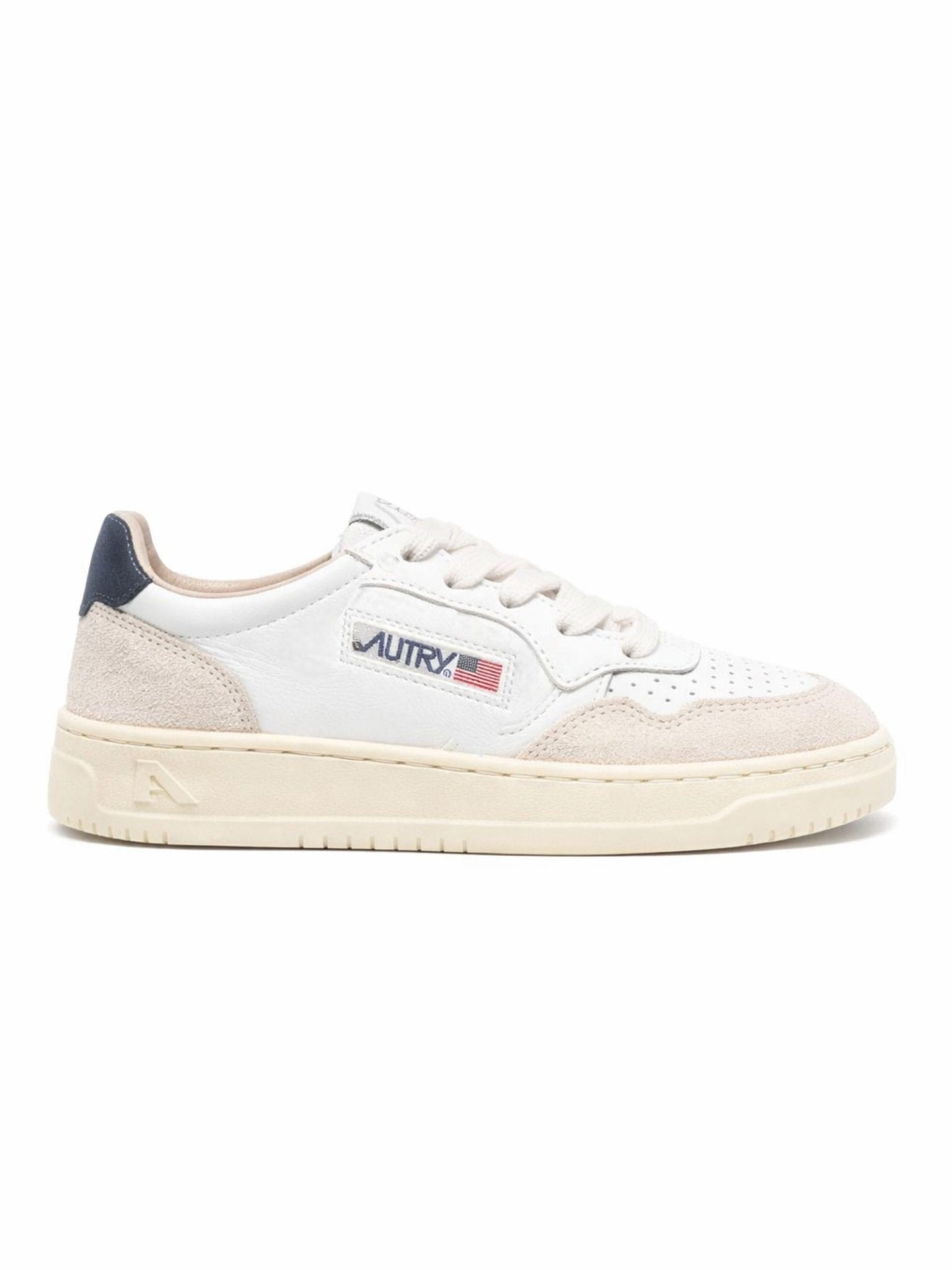 Sneakers per bambini AuTRY Kids beige con inserti blu - Rubino Kids