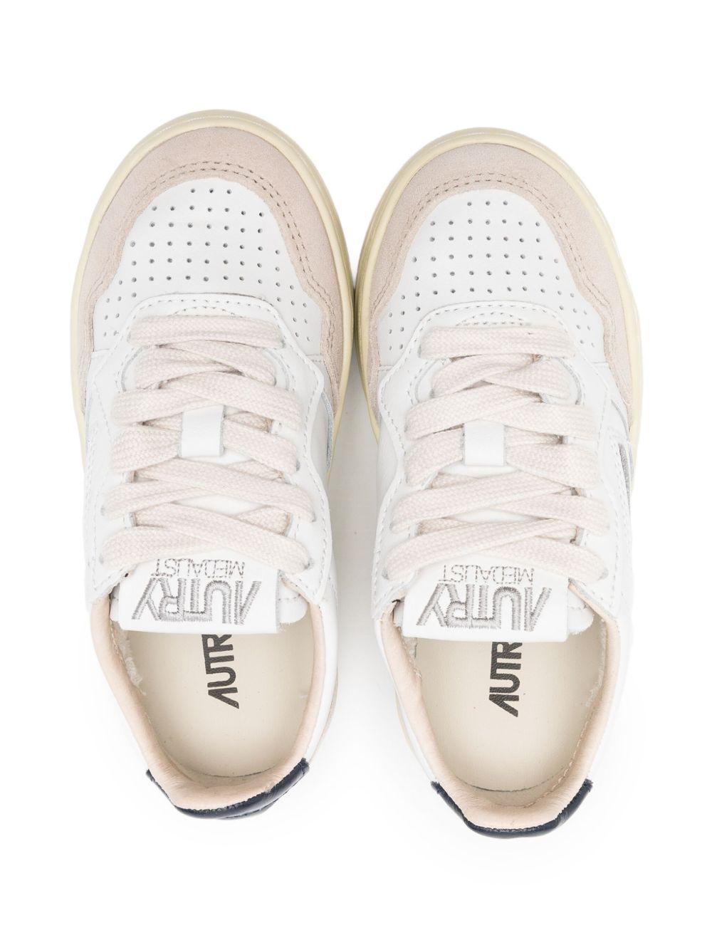 Sneakers per bambini AuTRY Kids beige con inserti blu - Rubino Kids