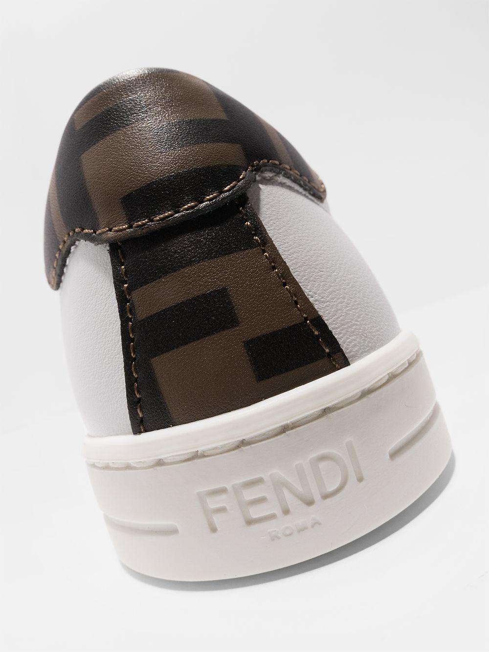 Sneakers per bambini Fendi Kids bianche con logo FF - Rubino Kids