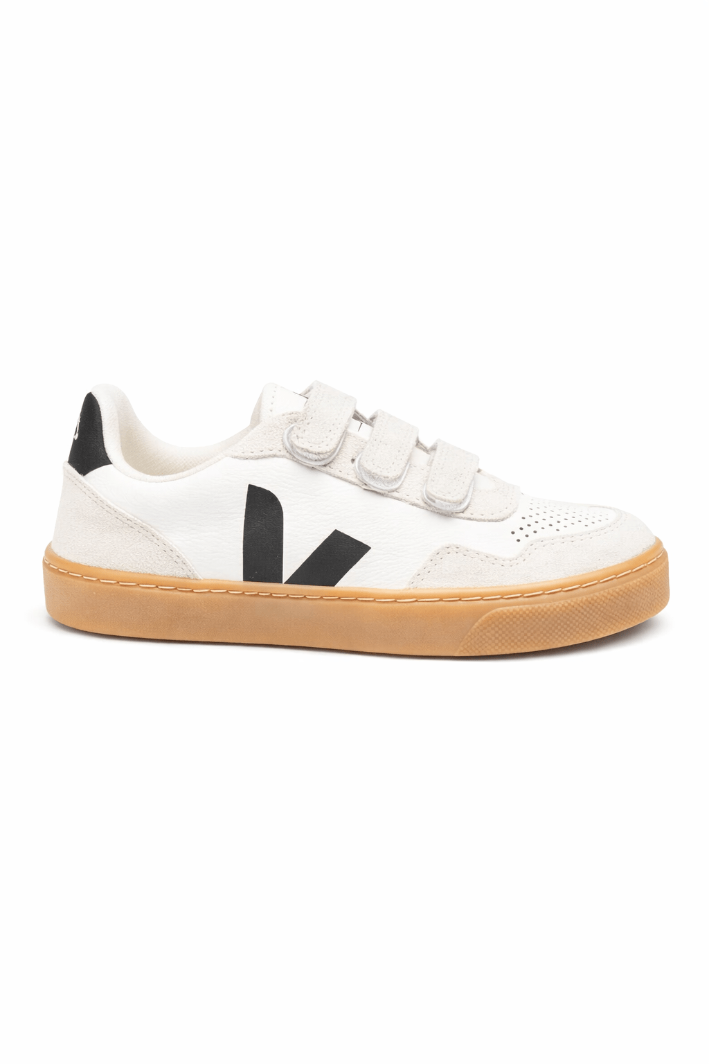 Sneakers per bambini VEJA Kids bianche con applicazione logo - Rubino Kids